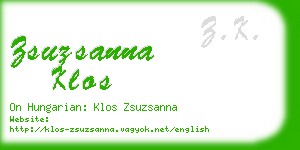 zsuzsanna klos business card